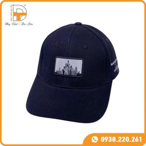 NÓN KẾT ĐEN THÊU LOGO 